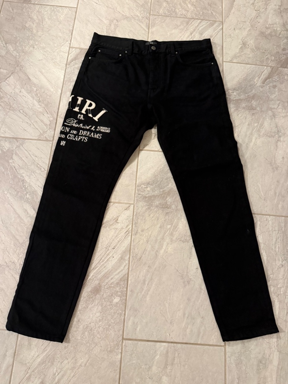 AMIRI Black Slim Straight Jeans (Authentic)